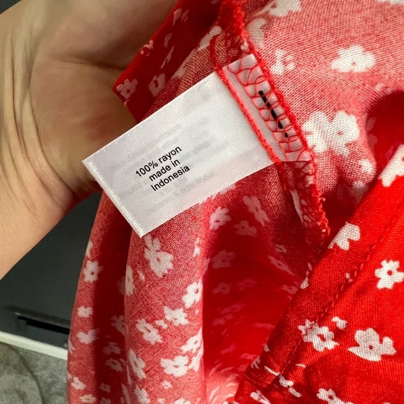 New Lane Bryant Size 20 Asymmetrical Button-Front Midi Dress Floral - Picture 8 of 9